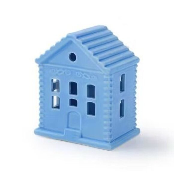 Target Bullseye Easter Ceramic Pastel Light Up Village Houses LED Set of 5 - Picture 3 of 9